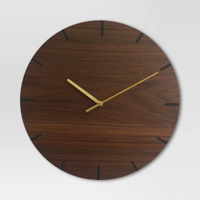 Wood Brass Decorative Wall Clock