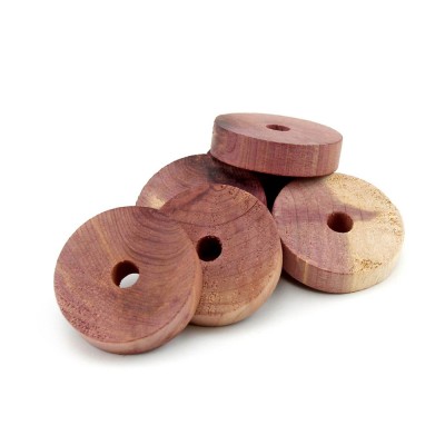 cheap wholesale wardrobe red fresh cedar ring for clothes storage and high quality aromatic wooden clothes hanger cedar ring